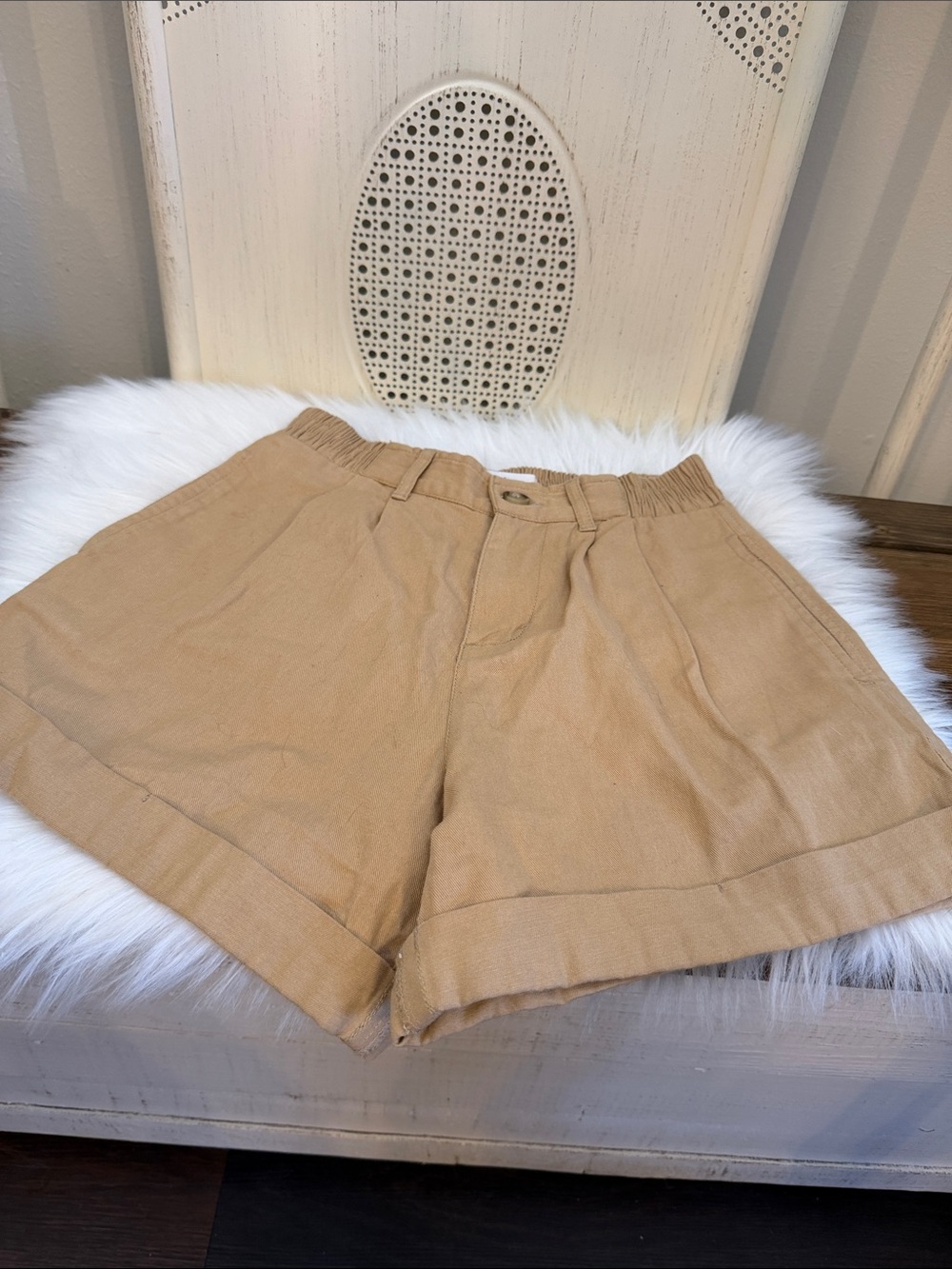 O'Neill Beige High-Rise Casual Shorts